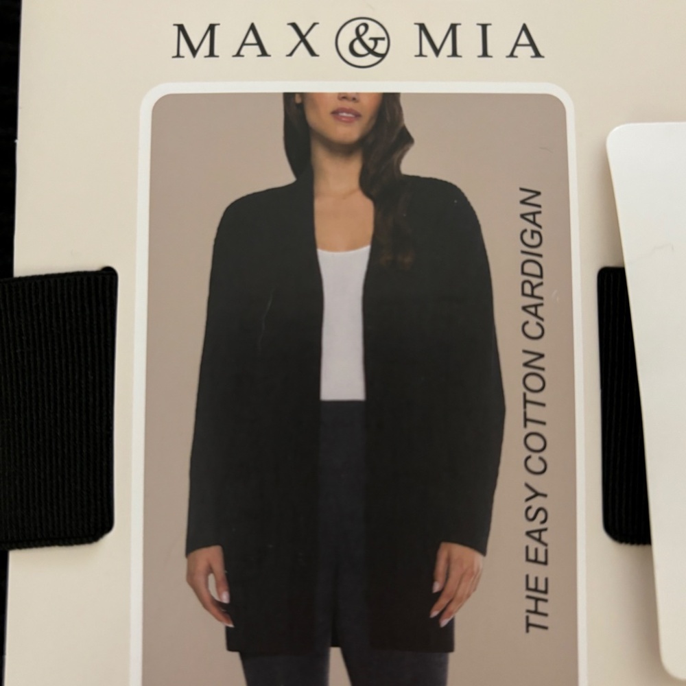 Ladies NWT Max and Mia open front cardigan, Black size Small and x large